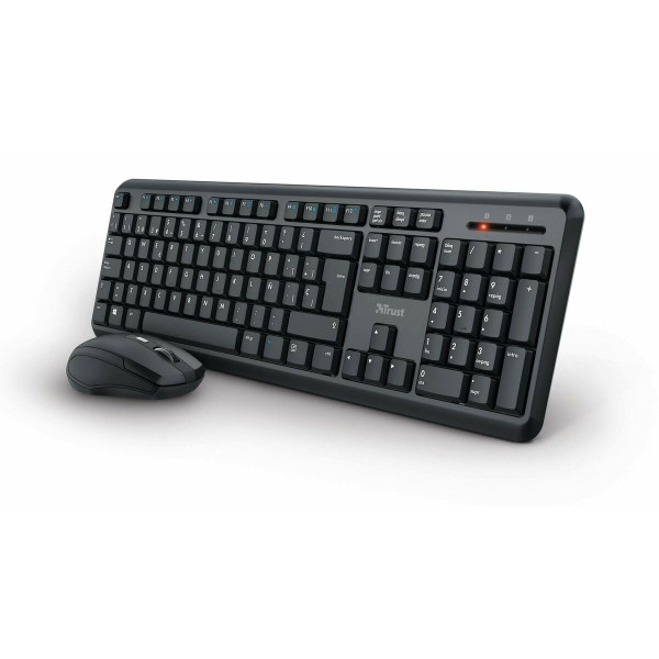 Keyboard and Wireless Mouse Trust Ymo Spanish Qwerty