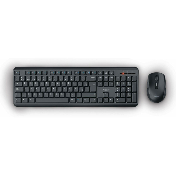 Keyboard and Wireless Mouse Trust Ymo Spanish Qwerty