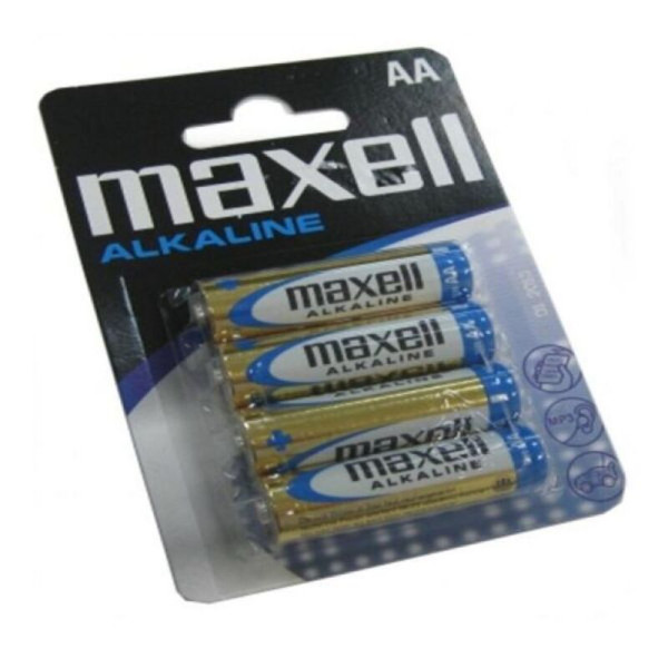 Alkaline Batteries Maxell MN1500 (Pack-4) AA 1,5 V (AA)