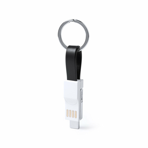 Keyring with Type C Micro USB Cable and Lightning Cable 145969 (250 Units)