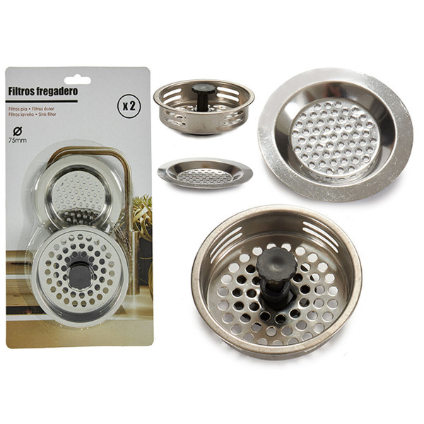 Sink Filters Silver Metal (36 Units)