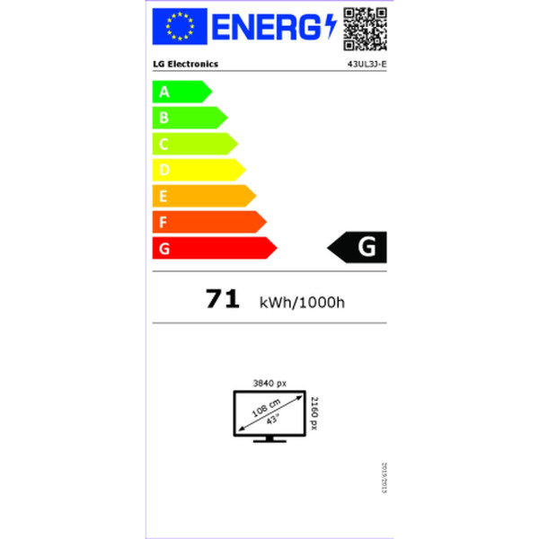 Monitor Videowall LG 43UL3J-E.AEU 3840 x 2160 px IPS 43"
