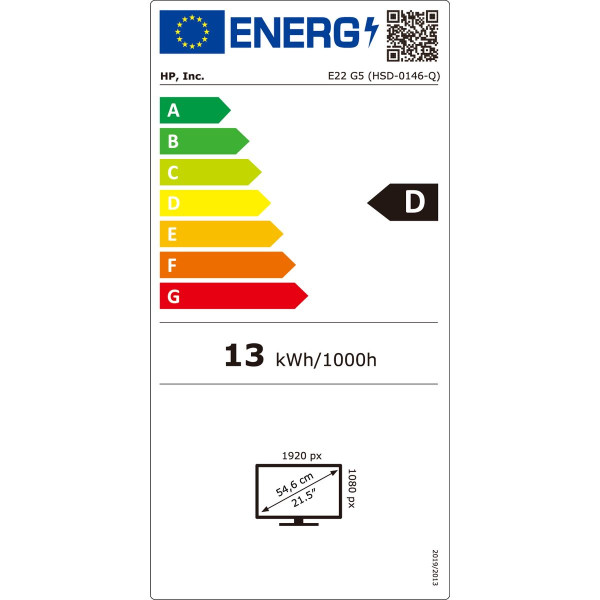 Monitor HP E22 G5 Full HD 21,5" LED