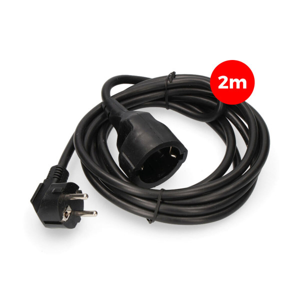 Extension Lead EDM 3 x 1,5 mm 2 m Black