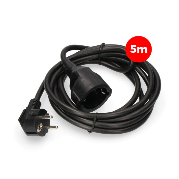 Extension Lead EDM 3 x 1,5 mm Black 5 m