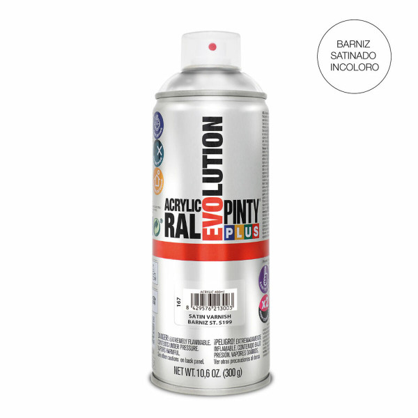 Spray Varnish Pintyplus Evolution S199 400 ml Satin finish Colourless