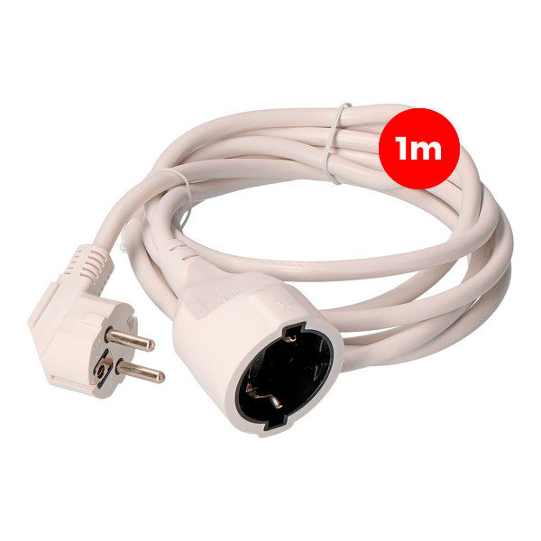 Extension Lead EDM 3 x 1,5 mm White 1 m