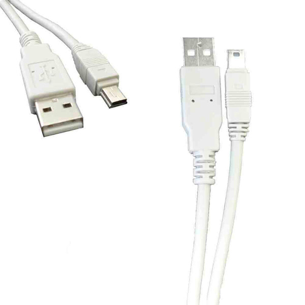 USB to Mini USB Cable EDM White 1,8 m