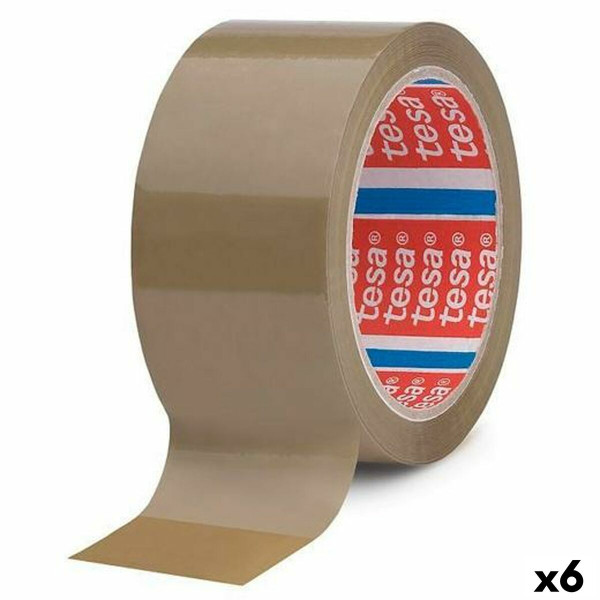 Adhesive Tape TESA Brown Packaging Natural rubber 6 Units (50 mm x 66 m)