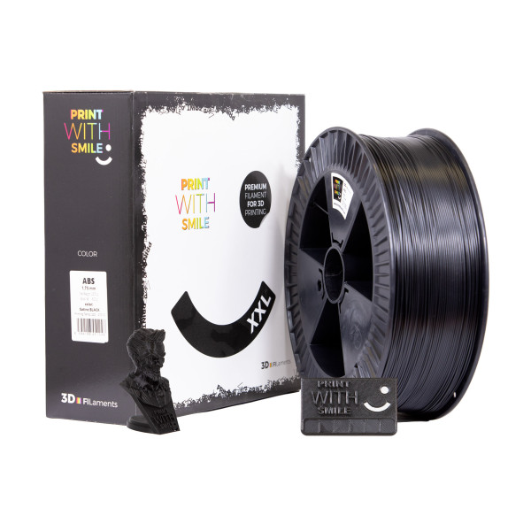 Filament ABS - 1,75 mm -  XXL Satine Black - 2,5 kg Print With Smile