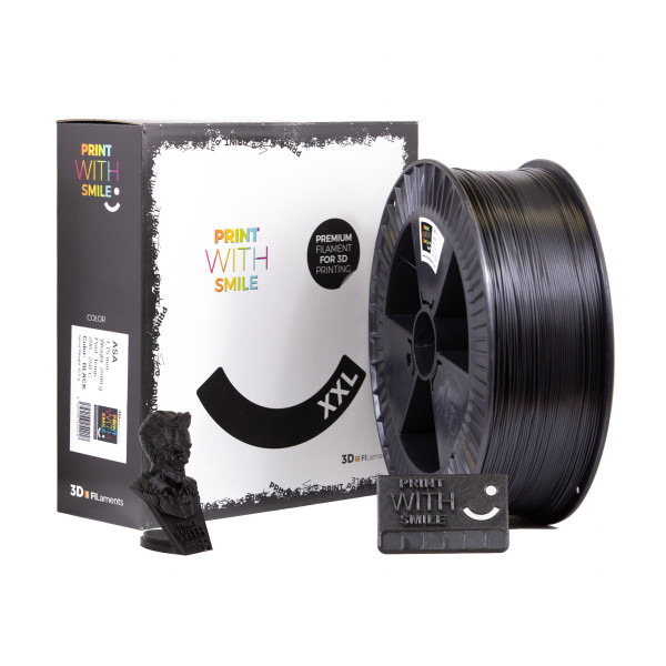 Filament ASA - 1,75 mm - XXL BLACK Volkano - 2500 g Print With Smile