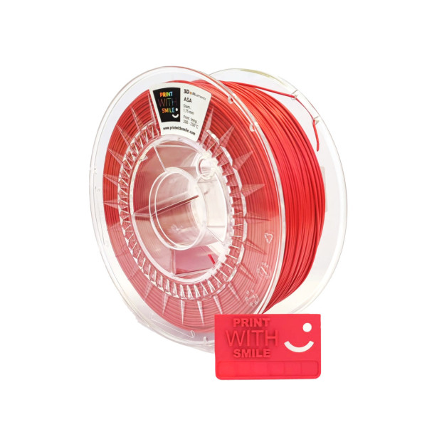 Filament ASA - 1,75 mm - 850 g - CHERRY RED Print With Smile