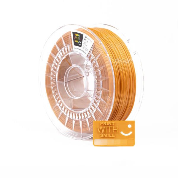 Filament PET-G - 1,75 mm - GOLD Shine - 1 Kg Print With Smile