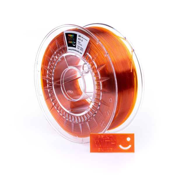 Filament PET-G - 1,75 mm - Orange Glass - 1 Kg Print With Smile