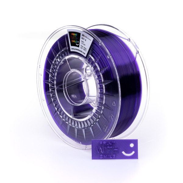 Filament PET-G - 1,75 mm - Violet Glass - 1 Kg Print With Smile