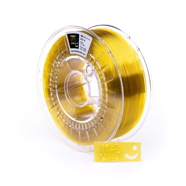 Filament PET-G - 1,75 mm - Yellow Glass - 1 Kg Print With Smile