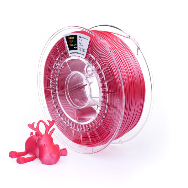 Filament SATIN PLA - 1,75 mm - Peach RED - 1000 g Print With Smile