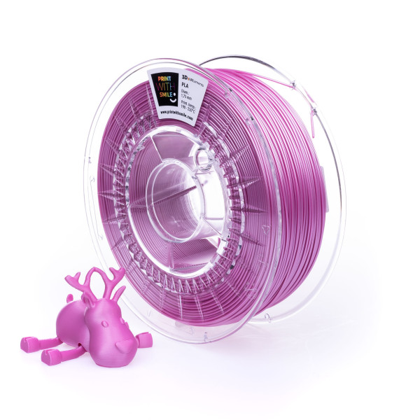 Filament SATIN PLA - 1,75 mm - Princess PINK - 1000 g Print With Smile