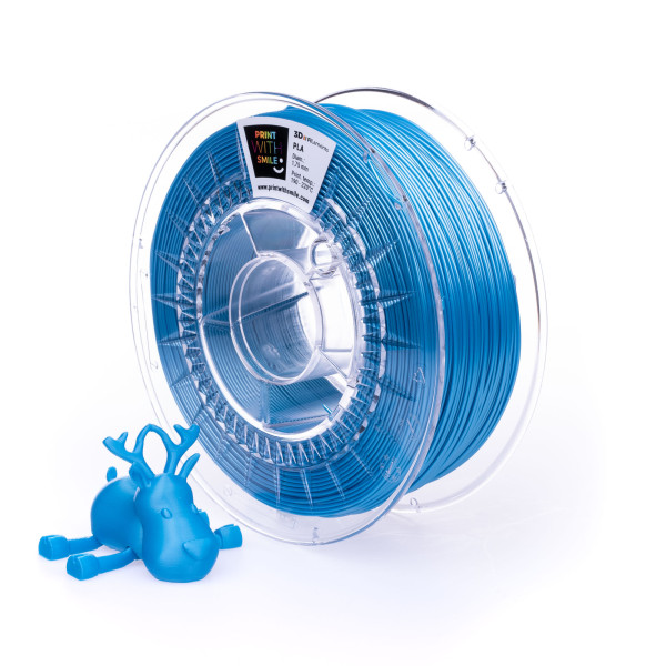 Filament SATIN PLA - 1,75 mm - Sky BLUE - 1000 g Print With Smile