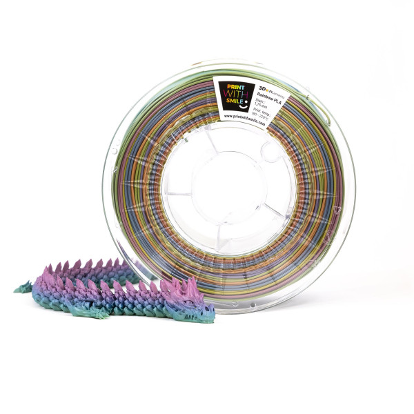 Filament SILK PLA - 1,75 mm - RAINBOW - 1000 g Print With Smile